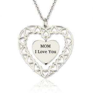 Love Heart Name Necklace Personalized