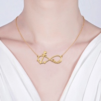 Anchor Infinity Necklace Gold Plated