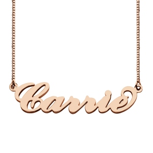 Personalized Stylish Name Necklace In Rose Gold