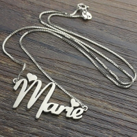 Customized Girl's Name Necklace Sterling Silver