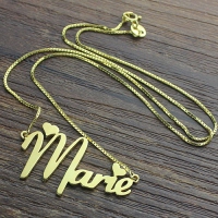 Customized Nameplate Necklace for Girls 18K Gold Plated