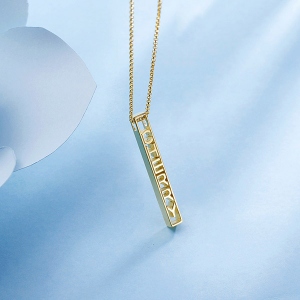 bar necklace with name