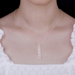 bar necklace for girl friend