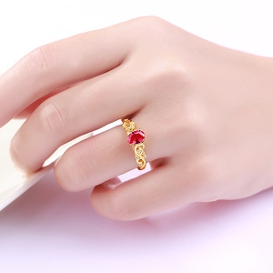 Personalized Oval Birthstone Vine Ring In Gold
