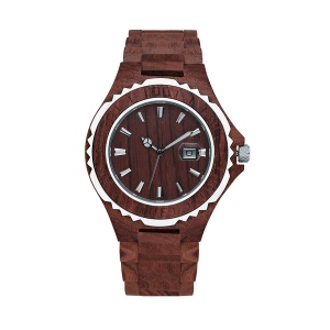 Customized Handmade Date Wooden Watch for Men