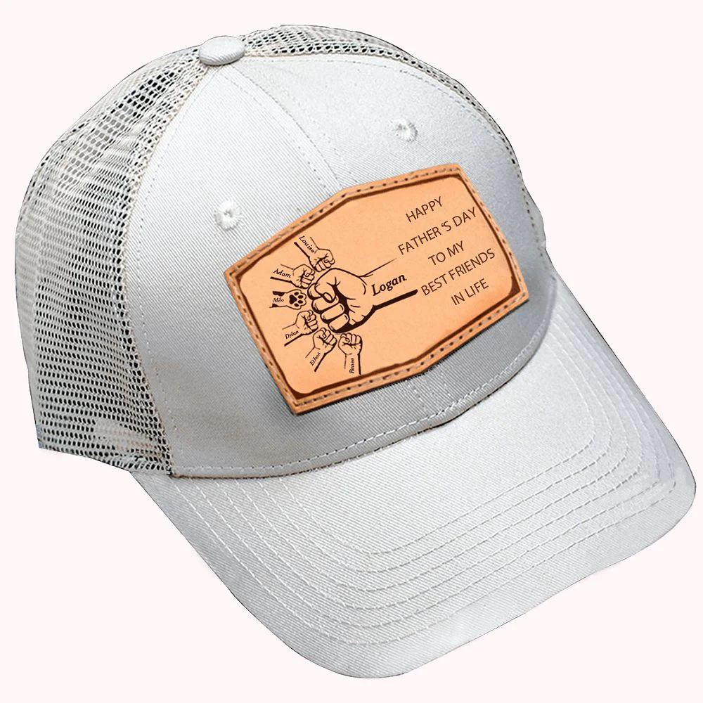 Personalisiertes Papa- und Kinder-Faust-Bump-Cap-Geschenk für Papa-Ehemann