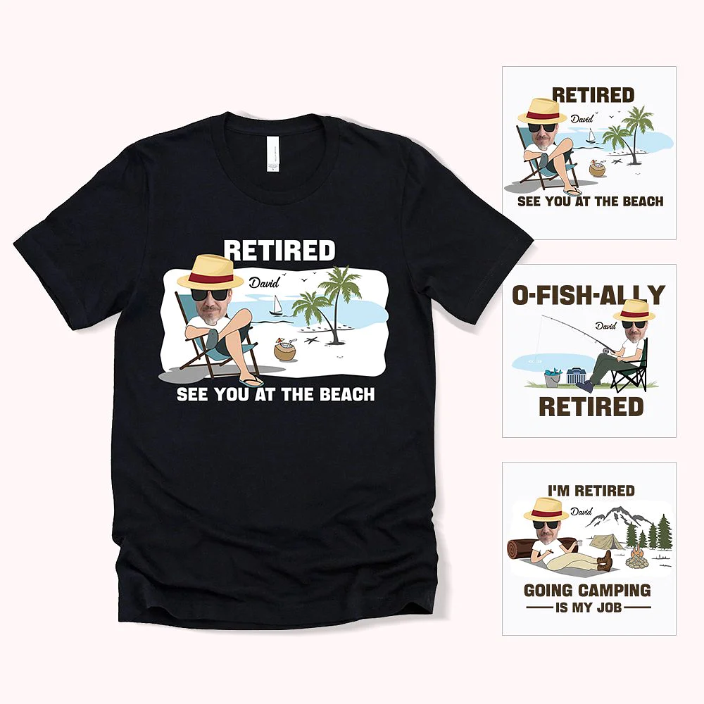 Personalisiertes Foto Lustiges Ruhestand T-Shirt Geschenk für Rentner