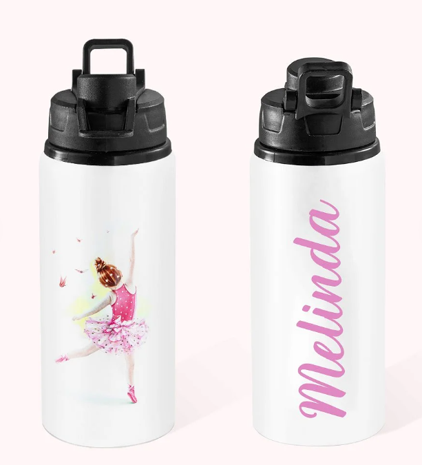 Personalisierte 20 OZ Edelstahl Ballett Ballerina Wasserflasche für Kinder