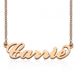 Personalized Rose Gold Carrie Name Necklace