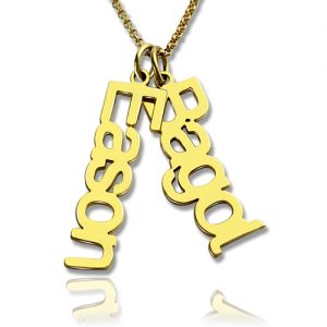 Regali personalizzati - Collana con nome verticale in oro