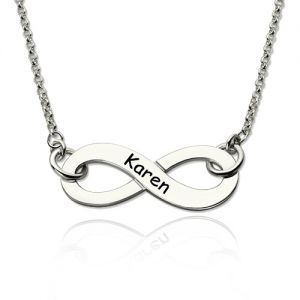Come to Purchase Engraved Infinity Name Necklace in Silver