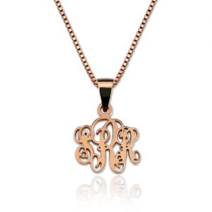 Collana con monogramma XS personalizzata in oro rosa