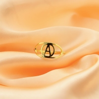 Personalized Eye Ring with Initial 18k Gold Plated