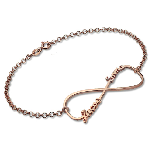 Bracelet Femme Strass INFINITY Zirconium Plaqué Argent - Modèle Rose D45, Neuf Avec étiquette