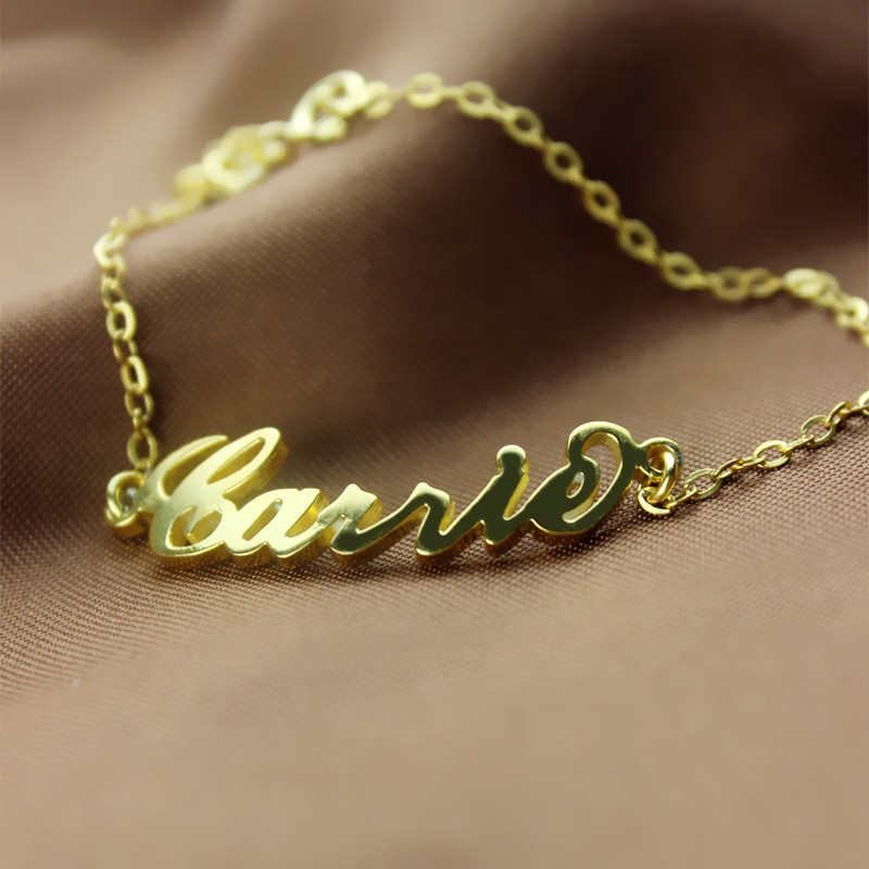 18K Gold Name Bracelet