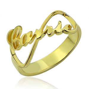 Luxuriant in Design-Custom Infinity Name Ring 18k Gold Plated