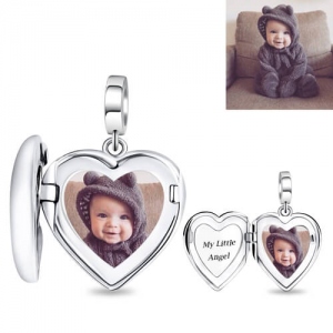 Photo Locket Heart Charm