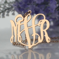 Taylor Swift Personalized Monogram Necklace Rose Gold