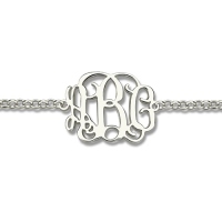 Silver Initial Monogram Bracelet