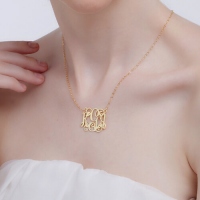 Cut Out Taylor Swift Monogram Necklace 18K Gold Plated