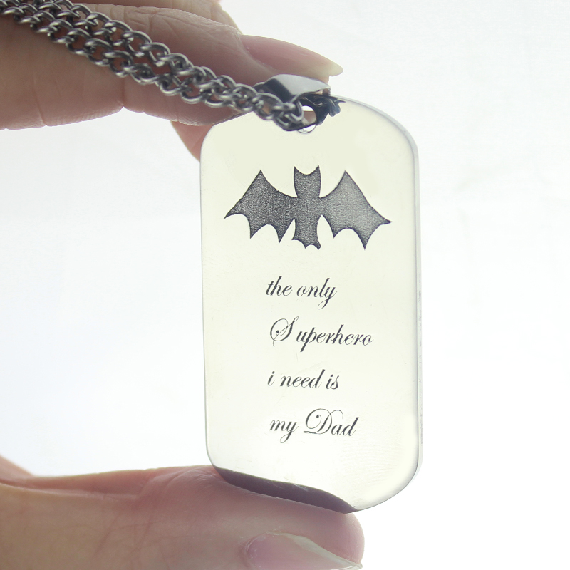 batman dog tag necklace