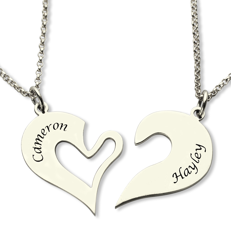 Couples Matching Necklace Gifts Love You Broken Half Heart Couple Gift Set  price in UAE,  UAE