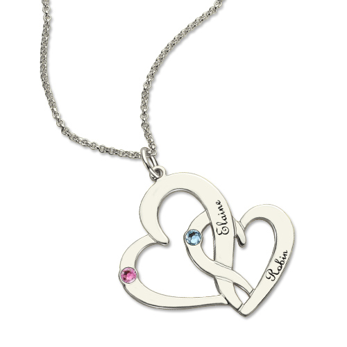 Two Hearts Mother Daughter Name Necklace GetNameNecklace