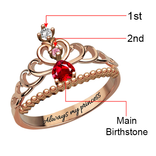 Elegant Princess Crown Ring