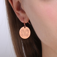 Circle Monogram Earring
