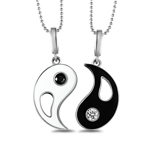 Yin yang 2 hot sale piece necklace