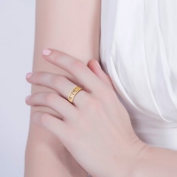 Personalized Roman Numerals Ring in Gold