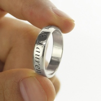 Personalized Promise Name Ring Sterling Silver