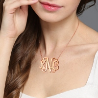 Celebrity monogram necklace