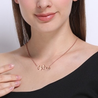 cursive style necklaces