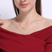 Gold Infinity Heart-Shaped Necklace