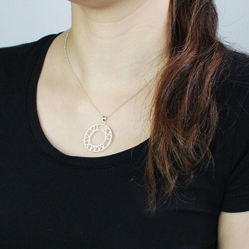 round roman numeral necklace