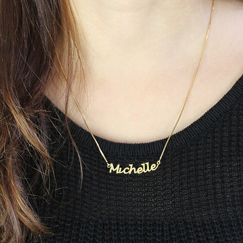 Recognizable HandWriting Name Necklace 
