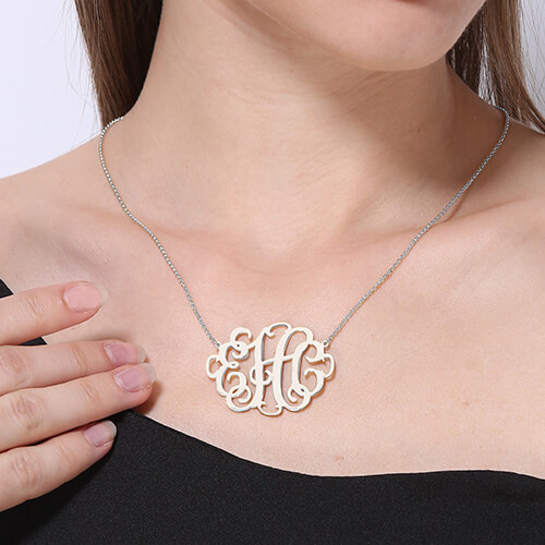 xl monogram necklace