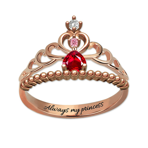 birthstone princess rings
