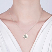 engraved monogram necklace