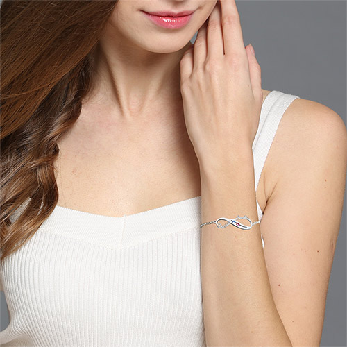 ブレスレット Numbering Ribbon Point Bracelet #7931 4BFT314 Nexus Ribbon Bracelet, Sterling Silver | Men's Bracelets