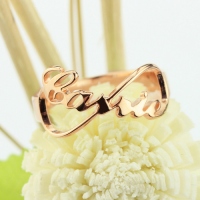 Unique Name Ring Made to Order-Customized Infinity Name Ring Rose Gold