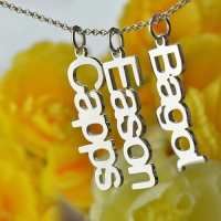 Vertical Family Name Necklace