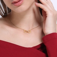 Gold Infinity Heart-Shaped Necklace