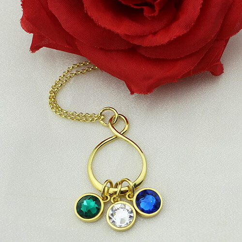 Personalised Plate And Infinity Necklace main image 1