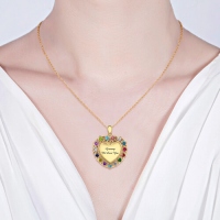 birthstone heart necklace