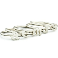 Unique Hers Stacking Rings with Heart & Initials