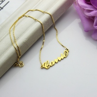 Popular Gold Sex and The City Carrie Name Necklace Box Chain