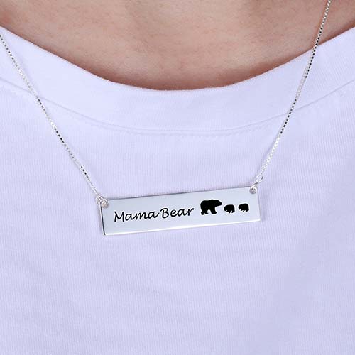 bears bar necklace