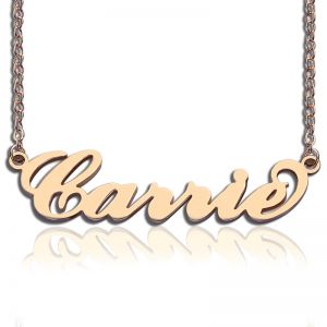 Collana personalizzata con nome Carrie in oro rosa
